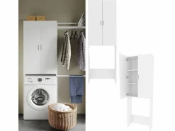 Clearance Mueble de lavadora 64x26x190 martha Mueble Para Lavadora