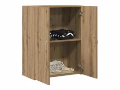 Mueble de oficina con estante, roble artesanal, 60 x 32 x 77,5