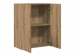 Mueble de oficina con estante, roble artesanal, 60 x 32 x 77,5