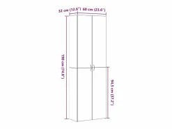 Outlet Mueble de oficina con estante 2 piezas Roble 60 x 32 x 190 Negro