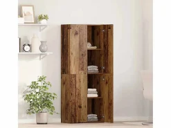 Outlet Mueble de oficina con estantes, 2 piezas, madera antigua, 60 x 32 x 153 cm Armario Oficina