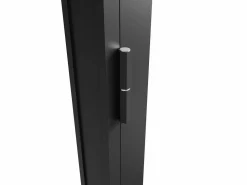 Discount Vente-unique Mueble de puerta reversible de aluminio y cristal esmerilado - Al. 204 x An. 73 cm - LOXTON Negro