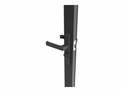Sale Vente-unique Mueble de puerta reversible de aluminio y cristal templado transparente - Al 204 x An 93 cm - LOXTON Negro