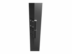 Sale Vente-unique Mueble de puerta reversible de aluminio y cristal templado transparente - Al 204 x An 93 cm - LOXTON Negro