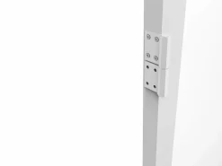 Vente-unique Mueble de puerta reversible de aluminio y cristal templado - Al. 204 x An. 73 cm - LOXTON Blanco