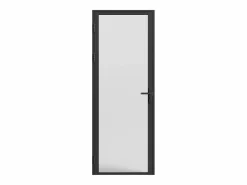 Best Mueble de puerta reversible de aluminio y cristal esmerilado - Al. 204 x An. 83 cm - LOXTON Puerta Con Marco