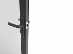 Best Mueble de puerta reversible de aluminio y cristal esmerilado - Al. 204 x An. 83 cm - LOXTON Puerta Con Marco