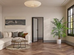 Best Mueble de puerta reversible de aluminio y cristal templado transparente - Al 204 x An 73 cm - LOXTON Puerta Con Marco