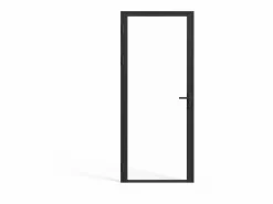 Best Mueble de puerta reversible de aluminio y cristal templado transparente - Al 204 x An 73 cm - LOXTON Puerta Con Marco