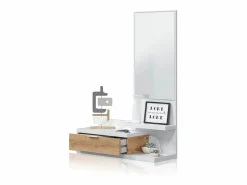 Mueble de recibidor Fiord Blanco Artik (Blanco Mate) - Roble Nodi Perchero