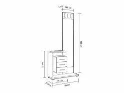 Clearance Mueble de recibidor Prisma Cambria - Armario De Entrada