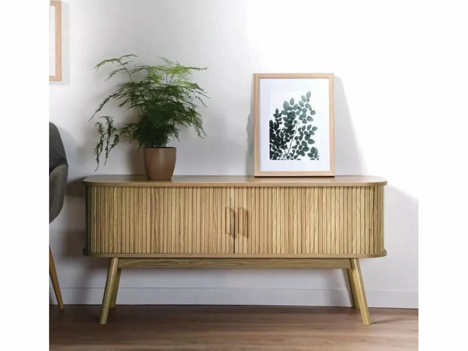 New Mueble de TV 2 Puertas Corredizas L119 cm - ERNEST Mueble Tv