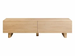 Best Vente-unique Mueble de TV con 2 puertas 180 cm de MDF - Natural - LUDIMA Color natural claro