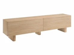 Best Vente-unique Mueble de TV con 2 puertas 180 cm de MDF - Natural - LUDIMA Color natural claro