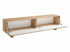 Best Vente-unique Mueble de TV con 2 puertas 180 cm de MDF - Natural - LUDIMA Color natural claro