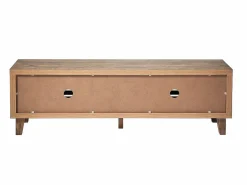 Calicosy Mueble de TV con 2 puertas correderas de lamas perforadas L140 cm - LIAM