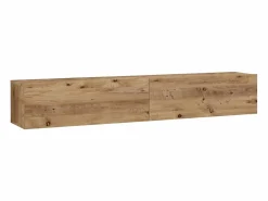 Vente-unique Mueble de TV de pared con 2 puertas - Luz natural - AUBEPINA