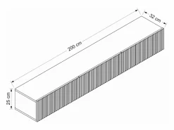 Online Mueble de TV flotante con 3 puertas - - DANTAY de Pascal Morabito Mueble Tv