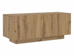 vidaxl Mueble de TV luces LED madera roble artisan 200x35x40 cm