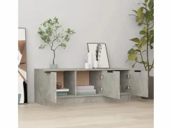 Clicnbuy Mueble de TV madera contrachapada hormigón 102x35x36,5 cm