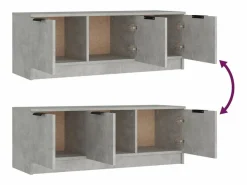 Clicnbuy Mueble de TV madera contrachapada hormigón 102x35x36,5 cm