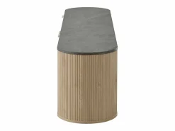 Sale Mueble de TV moderno aspecto madera - 172x38x45,5 cm - 2 puertas y 2 cajones - Tablero efecto mármol - MDF - Natural Mueble Tv