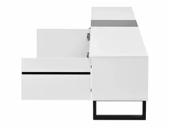 ModernLuxe Mueble de TV moderno 180x38x45 cm - 3 puertas - con estantes abiertos -