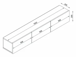 Online Vente-unique Mueble de TV suspendido con 3 puertas - Blanco y Natural claro - VIKILA Color natural claro / Blanco
