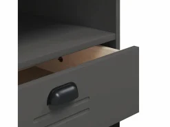 Best Mueble de TV VIKEN de madera maciza de pino gris antracita Mueble Tv