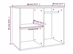 vidaxl Mueble de vestidor madera de ingeniería 80x40x65 cm