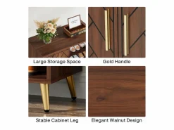 Discount Mueble de zapatos con 2 puertas, mueble de almacenamiento de zapatos de 6 niveles, separadores ajustables, para el recibidor, salón, marrón Zapatero|Mueble De Almacenaje