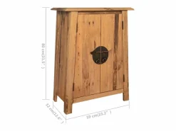 vidaxl Mueble del cuarto de baño madera maciza de pino 59x32x80 cm