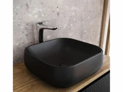 Online Petits-Meubles Mueble doble lavabo 120cm 4 cajones Elora y madera Negro