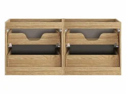 Hot Petits-Meubles Mueble doble lavabo 120cm 4 cajones Elora y madera Beige