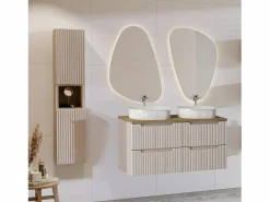 Mueble doble lavabo 120cm 4 cajones Riva Cachemira y Madera Mueble De Baño Con Doble Lavabo