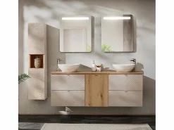 Online Mueble doble lavabo 160cm cesto de ropa Manoa Cachemira y madera Mueble De Baño Con Doble Lavabo