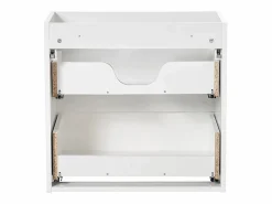 New Mueble doble lavabo 160cm cesto Riva Blanco y Madera Mueble De Baño Con Doble Lavabo