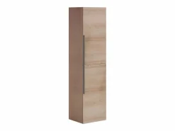 Vente-unique Mueble doble lavabo con columna - Acabado natural claro - 120 cm - NISAYA