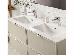 Hot Mueble doble lavabo encastrado 120cm Alba Cachemira Mueble De Baño Con Doble Lavabo