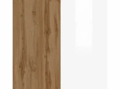 Discount Mueble estantería de cocina Sole con 3 estantes brillo y roble 90x90x25 cm Aparador De Cocina