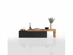 Mueble extensible para TV Chronos con 1 puerta abatible antracita/roble 190/350x40x51 cm