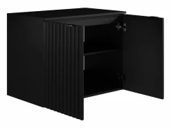 Mueble flotante con lavabo rayado y tablero, L80 cm, ZILGA Mueble De Lavabo