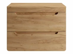 New Vente-unique Mueble flotante con tablero para lavabo - 80 cm - Natural claro - ARUBA Color natural claro