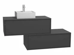 Vente-unique Mueble flotante de baño con lavabo, , 2 cajones, 94 cm, TEANA
