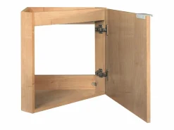 Sale Vente-unique Mueble flotante esquinero con lavabo en con lavabo L56 x A50 x P39 cm, MANODO Color natural claro