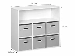 Online Mueble infantil con 6 cestas de terciopelo Mueble De Bebé