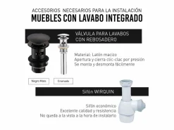 STANO Mueble Lavabo + Lavabo Doble 120 cm MONTADO - PIACENZA