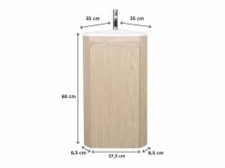 Clearance Mueble lavabo de esquina SORRENTO con lavabo de resina Mueble De Aseo