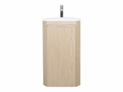 Clearance Mueble lavabo de esquina SORRENTO con lavabo de resina Mueble De Aseo