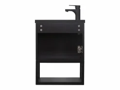 Mueble lavabo de pared NOVA de metal y madera con lavabo de resina de 40x50cm Mueble De Aseo